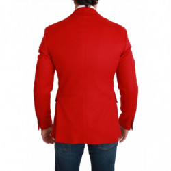 Blazer giacca cappotto slim fit in cashmere rosso - IT46 - S