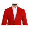 Blazer giacca cappotto slim fit in cashmere rosso - IT46 - S