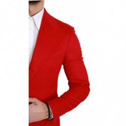 Blazer giacca cappotto slim fit in cashmere rosso - IT46 - S