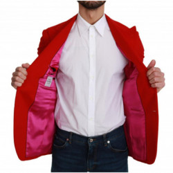 Blazer giacca cappotto slim fit in cashmere rosso - IT46 - S