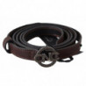 Cintura fibbia logo rotondo pelle marrone magro - 100 CM / 40 INCHES