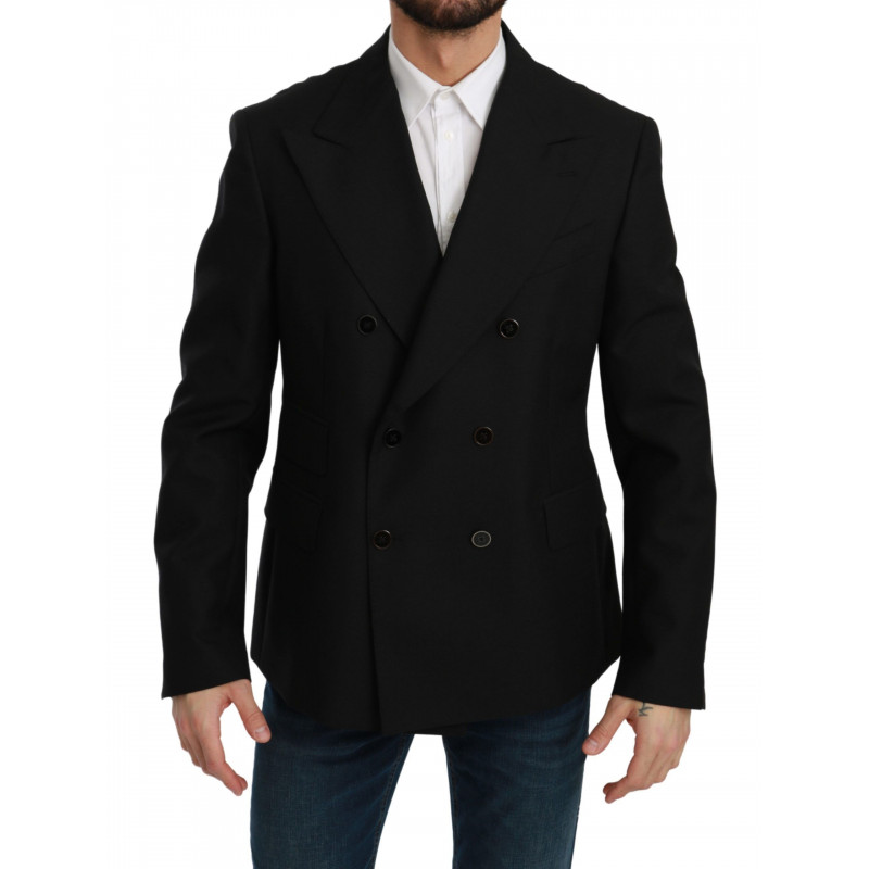 Giacca slim fit nera Cappotto Blazer in lana - IT54 - XL