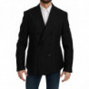 Giacca slim fit nera Cappotto Blazer in lana - IT54 - XL