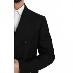 Giacca slim fit nera Cappotto Blazer in lana - IT54 - XL