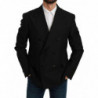 Giacca slim fit nera Cappotto Blazer in lana - IT54 - XL