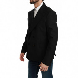 Giacca slim fit nera Cappotto Blazer in lana - IT54 - XL