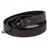 Cintura sottile fibbia rotonda pelle marrone - 100 CM / 40 INCHES