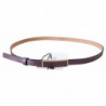 Cintura sottile pelle fibbia logo dorato - 90 CM / 36 INCHES