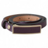 Cintura sottile pelle fibbia logo dorato - 90 CM / 36 INCHES