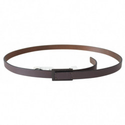 Fibbia con logo tattico in pelle marrone scura - 100 CM / 40 INCHES