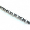Bracciale uomo in acciaio anallergico cromato-satinato - Trama 4