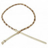 Cintura in pelle bianca con cristalli - 95 CM / 38 INCHES