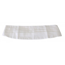 Cintura da uomo in cotone bianco con fascia in vita - IT50 - L