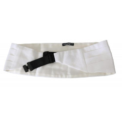 Cintura da uomo in cotone bianco con fascia in vita - IT50 - L