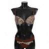 Costume da bagno bikini a due pezzi in pizzo marrone - IT42-M