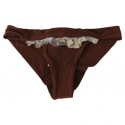 Costume da bagno bikini a due pezzi in pizzo marrone - IT42-M