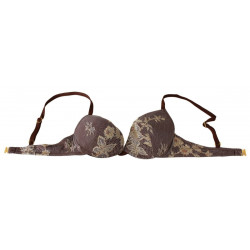 Costume da bagno bikini a due pezzi in pizzo marrone - IT42-M