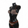 Costume da bagno bikini a due pezzi in pizzo marrone - IT42-M