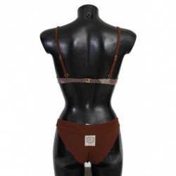 Costume da bagno bikini a due pezzi in pizzo marrone - IT42-M