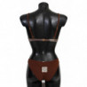 Costume da bagno bikini a due pezzi in pizzo marrone - IT42-M