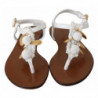 Scarpe sandali infradito con monete in pelle bianca - EU35/US4.5