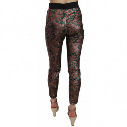Pantaloni corti in jacquard broccato cangiante multicolor - IT40-S