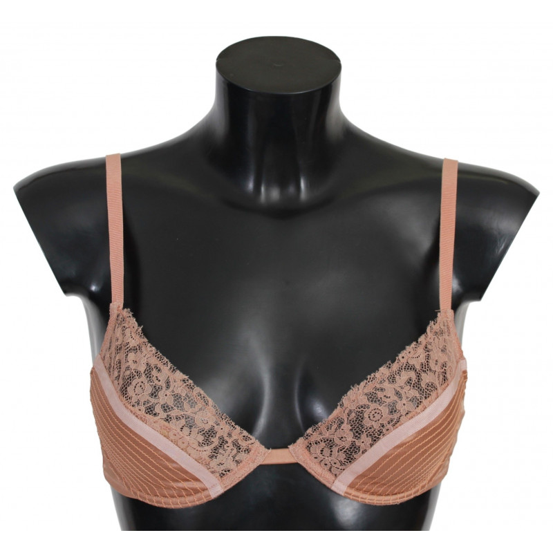 Intimo di seta push up in pizzo nudo - IT2 - S