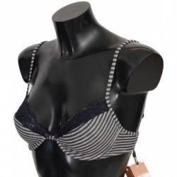Intimo reggiseno reggiseno in pizzo a righe blu - IT2 - S