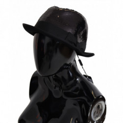 Cappello Fedora Capello da donna paillettes poliestere nero - 58 CM-M