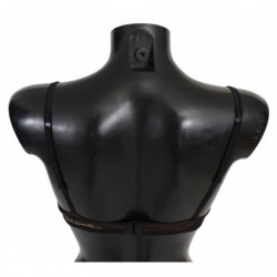 Intimo reggiseno push up in nylon leopardato nero - IT1 - XS
