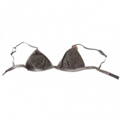 Intimo reggiseno triangolare in nylon grigio con paillettes - IT2 - S