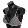 Intimo reggiseno triangolare in nylon grigio con paillettes - IT2 - S