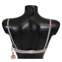 Intimo push up elasticizzato in seta di pizzo rosa - IT2 - S