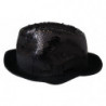 Cappello Fedora Capello da donna paillettes poliestere nero - 58 CM-M