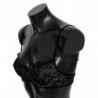 Intimo in nylon con reggiseno a balconcino in rete nera - IT2 - S