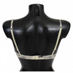 Intimo di seta con reggiseno push up in pizzo grigio beige - IT2 - S