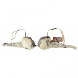 Intimo di seta con reggiseno push up in pizzo grigio beige - IT2 - S