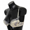 Intimo di seta con reggiseno push up in pizzo grigio beige - IT2 - S