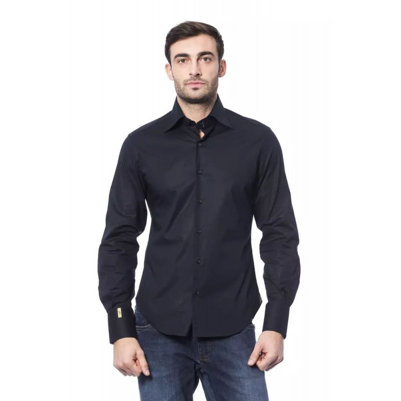 Camicia in cotone blu - L