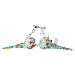 Top bikini da spiaggia con stampa floreale verde menta - IT1 - XS