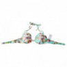 Top bikini da spiaggia con stampa floreale verde menta - IT1 - XS