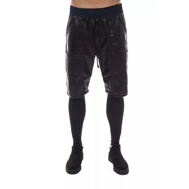 Jeans e pantaloni in pelle nera - L