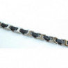 Bracciale uomo in acciaio anallergico cromato-satinato - Trama 5