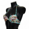 Top bikini da spiaggia con stampa floreale verde menta - IT1 - XS