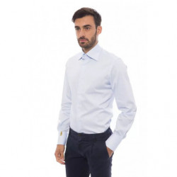Camicia in cotone azzurro - 4XL