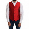 Gilet formale in vita rossa 100% seta - IT50 - L