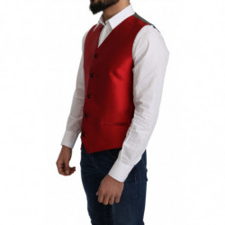 Gilet formale in vita rossa 100% seta - IT50 - L