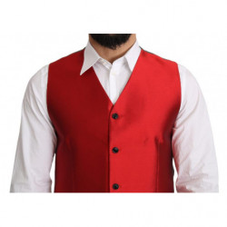Gilet formale in vita rossa 100% seta - IT50 - L
