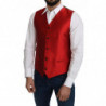 Gilet formale in vita rossa 100% seta - IT50 - L