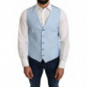 Gilet formale in viscosa elasticizzata blu - IT48 - M